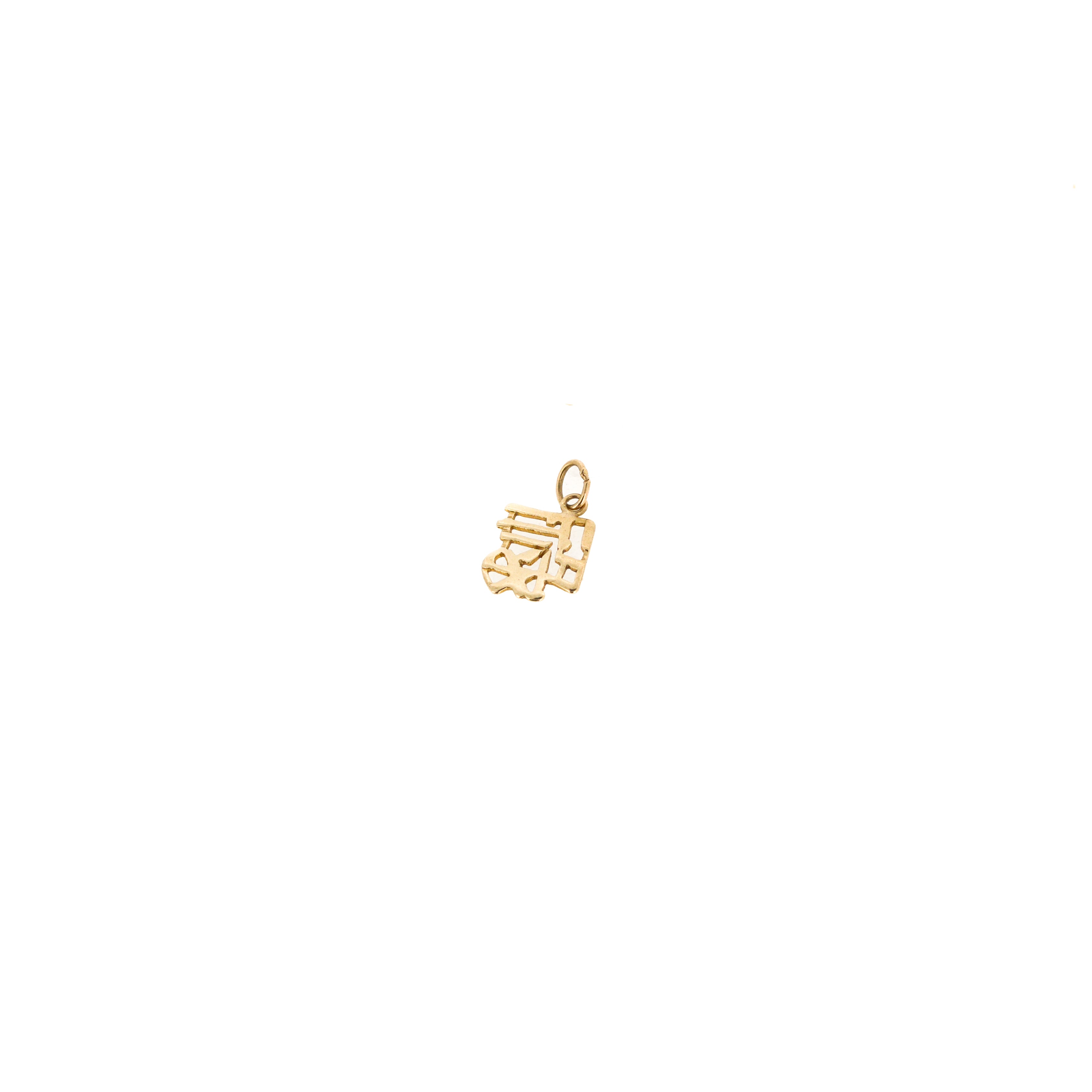 9ct Gold Chinese Symbol 'Good Fortune'
