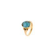 Turquoise Solitaire 9ct Gold Ring