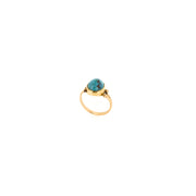 Turquoise Solitaire 9ct Gold Ring