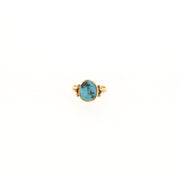 Turquoise Solitaire 9ct Gold Ring