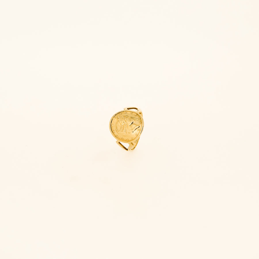9ct Gold Coin Ring