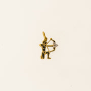 9ct Gold and Diamond Sagittarius Zodiac And 9ct Gold Chain