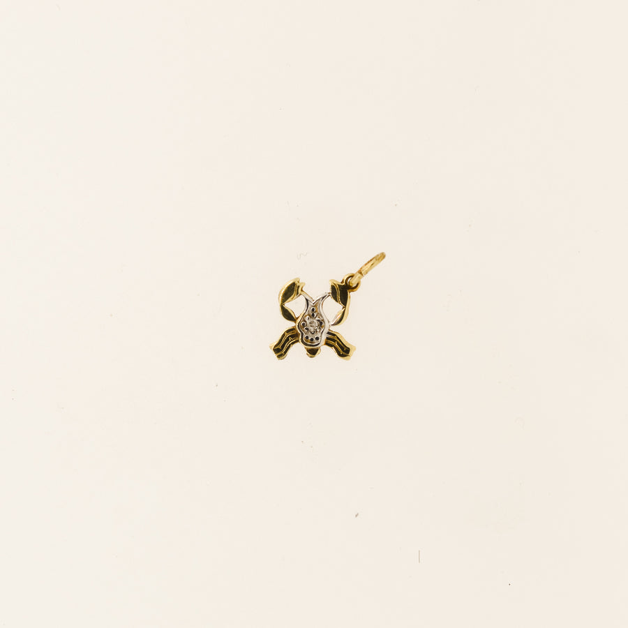 9ct Gold and Diamond Cancer Zodiac Pendant