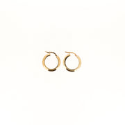 9ct Gold Edge Hoops 20mm