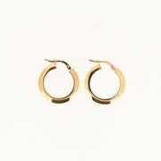 9ct Gold Edge Hoops 20mm