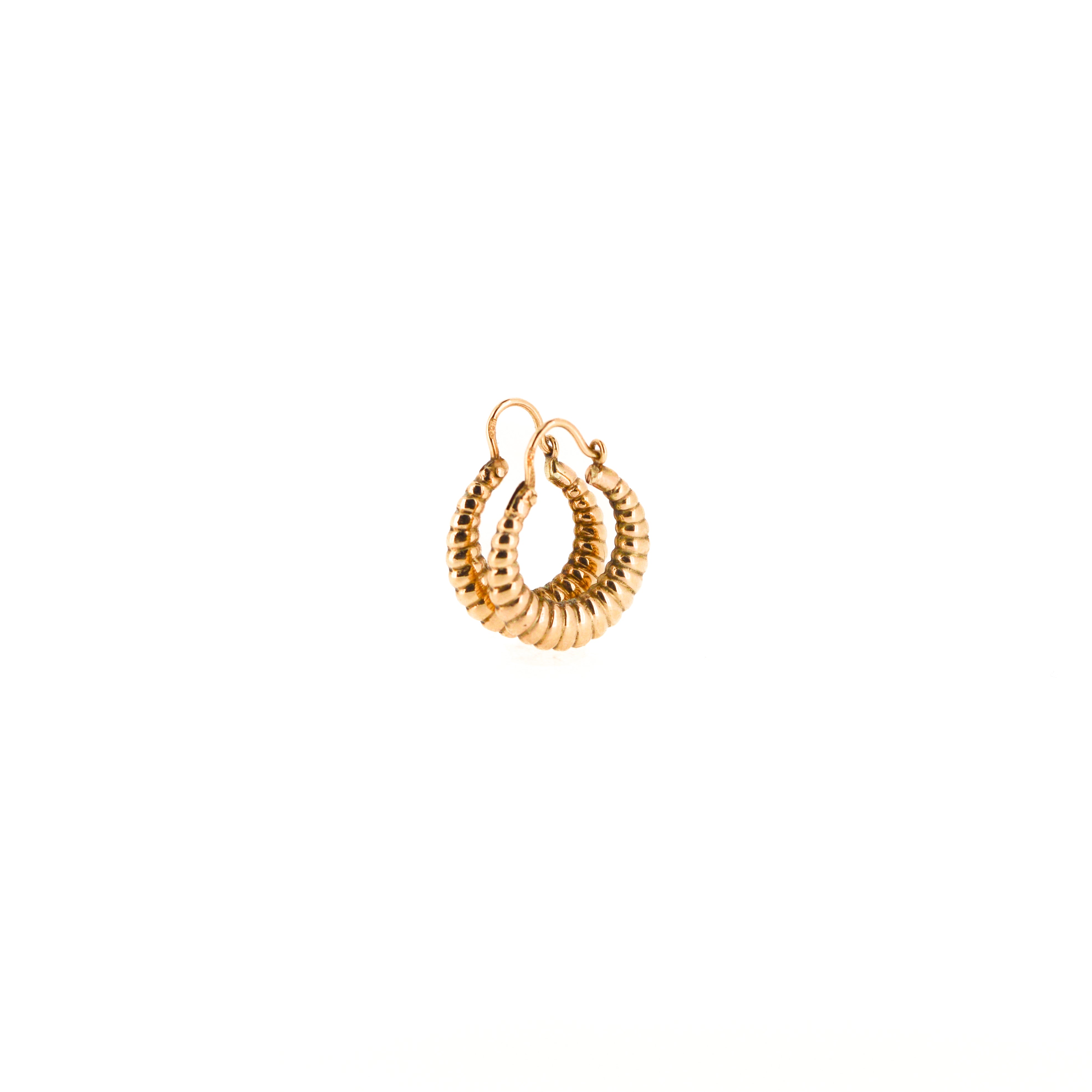 9ct Gold Mini Horn Hoops