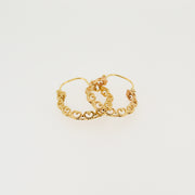 Cut-Out Gold Heart Hoop Earrings - 18mm