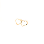 9ct Gold Heart Hoops