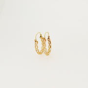 Cut-Out Gold Heart Hoop Earrings - 18mm