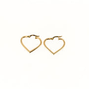 9ct Gold Heart Hoops