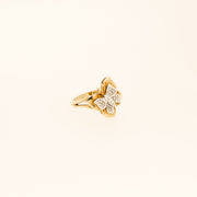 Diamond and Gold Butterfly Ring