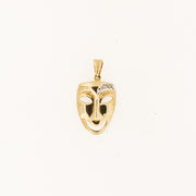 9ct Gold and Diamond Face Pendant