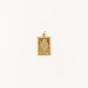 9ct Gold St Christopher Rectangle Necklace