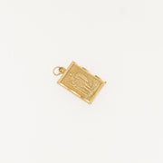 9ct Gold St Christopher Rectangle Necklace