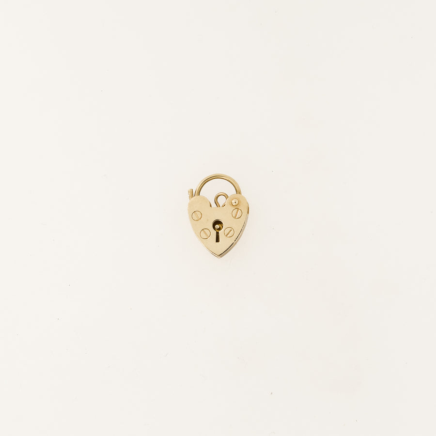 9ct Gold Heart Padlock Pendant