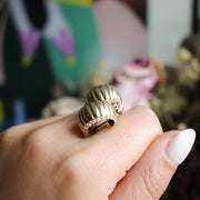 Chunky Gold Croissant Earrings - 15mm