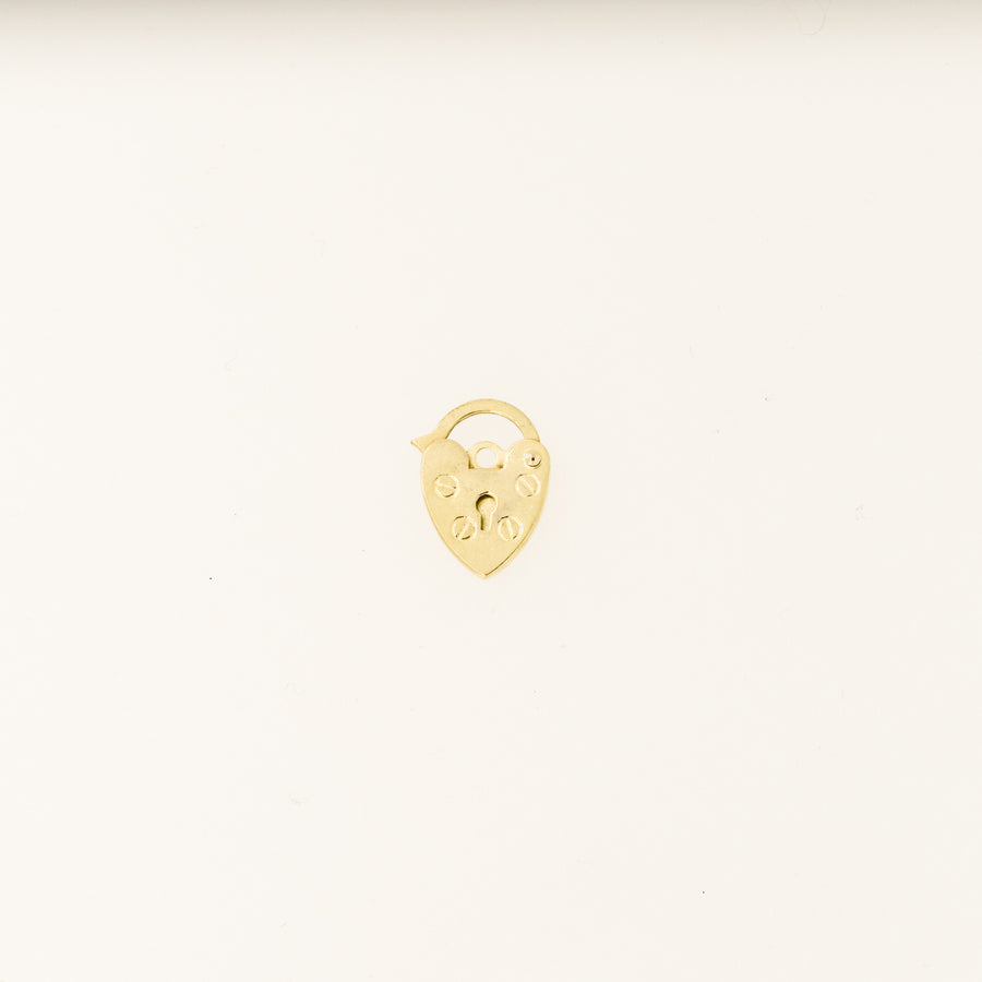 9ct Gold Mini Heart Padlock Pendant