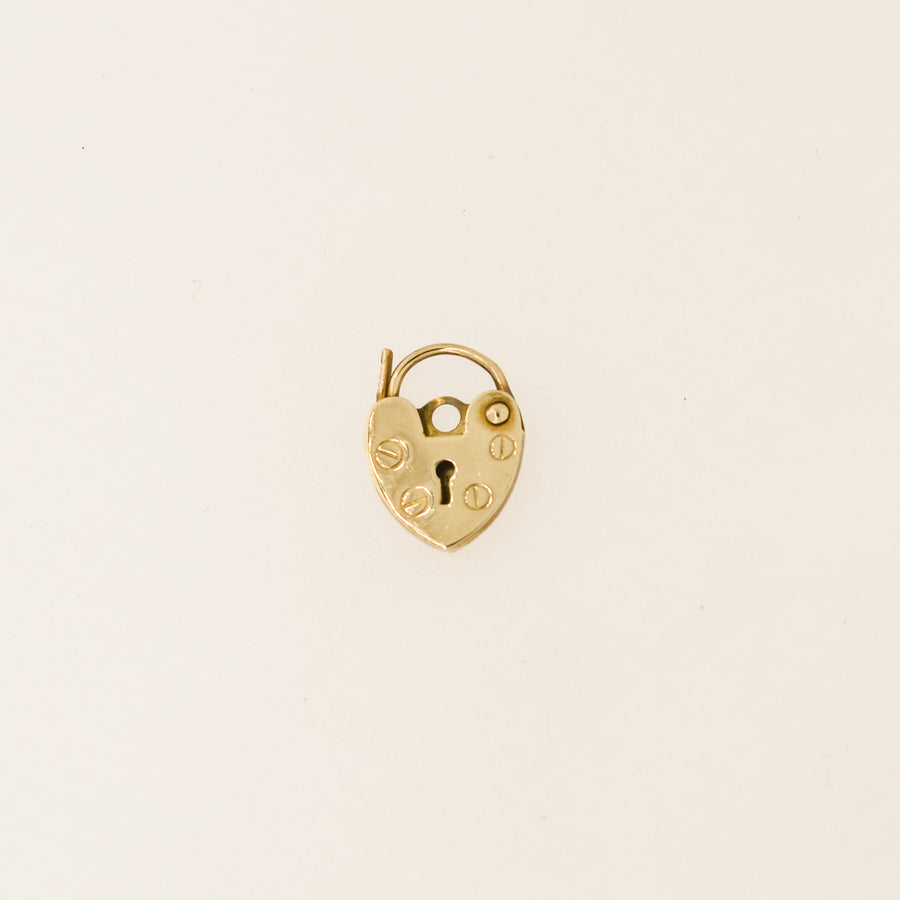 9ct Gold Heart Padlock Pendant
