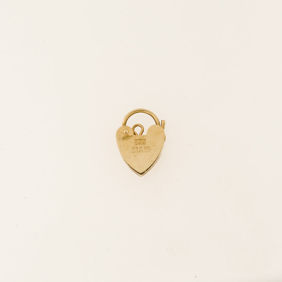 9ct Gold Heart Padlock Pendant