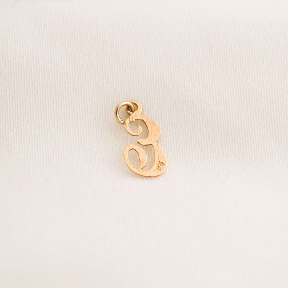 E Initial Gold Pendant
