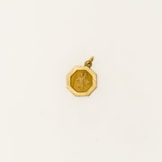 9ct Gold Octagon St Christopher Charm