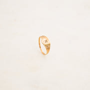 Diamond Heart Signet Ring