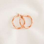 Rose Gold Wavy Hoops
