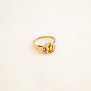 Citrine and Diamond Ring