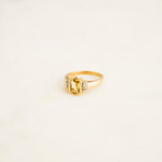 Citrine and Diamond Ring