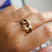 9ct Gold Chunky Chain Link Ring