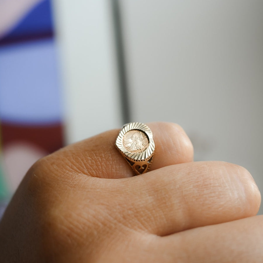 Mini Coin Pinky Ring