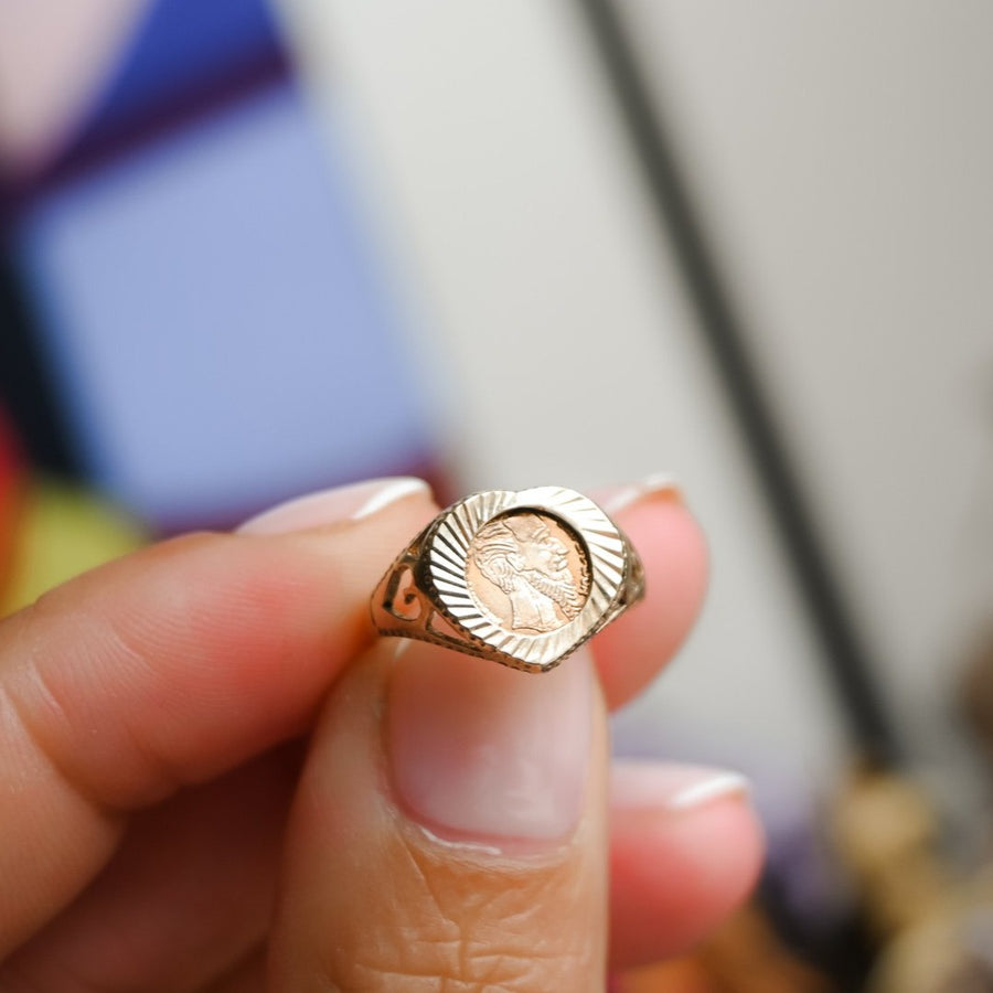 Mini Coin Pinky Ring