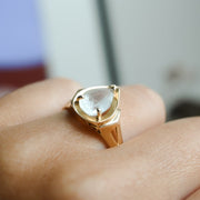Aquamarine and 14ct Gold Ring