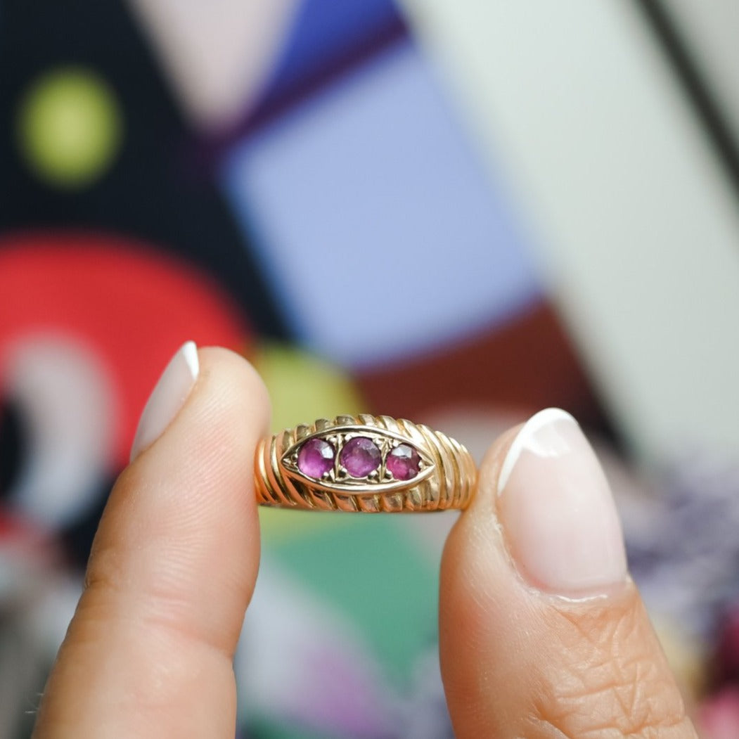 Antique Ruby Eye Ring