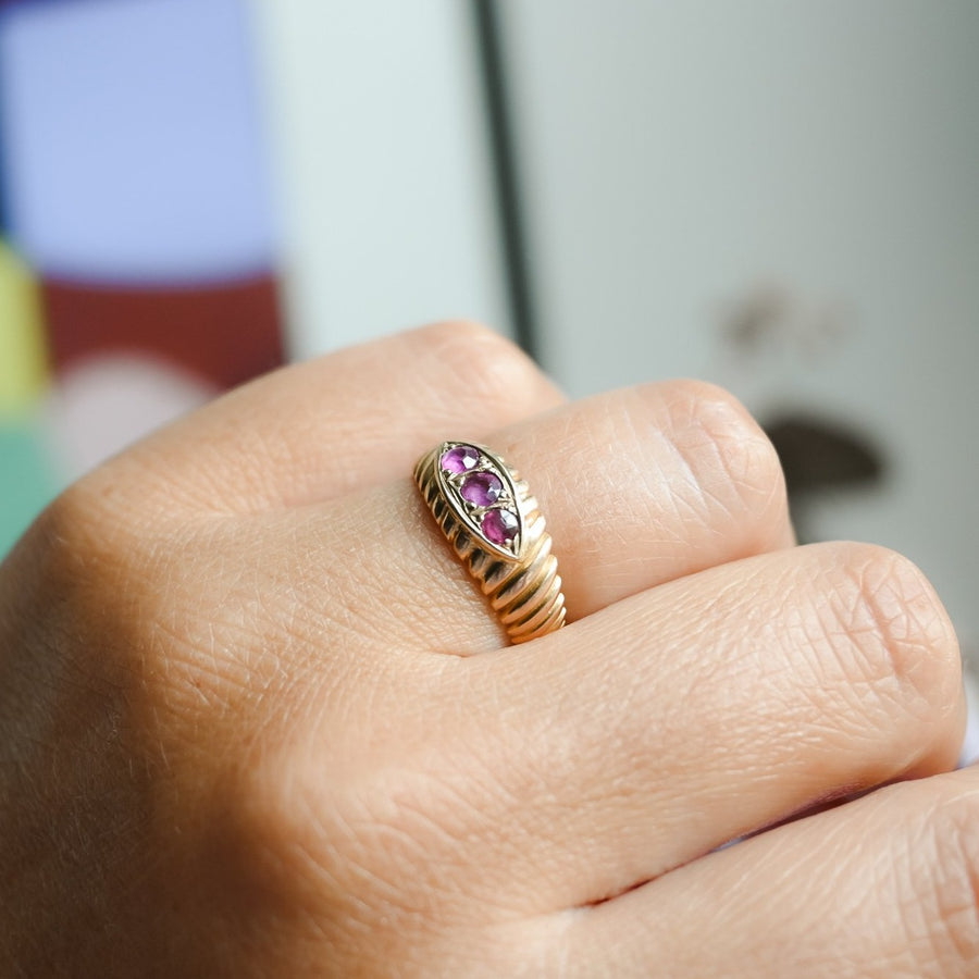 Antique Ruby Eye Ring