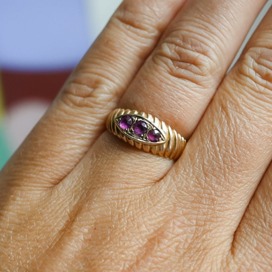 Antique Ruby Eye Ring