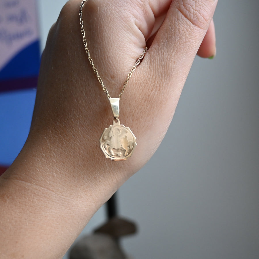 9ct Gold Aries Necklace