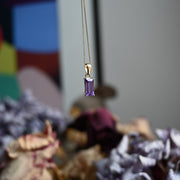 Amethyst and 9ct Gold February Birthstone Necklace