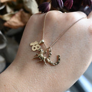 Number 18 9ct Gold Charm