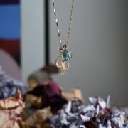 Aquamarine and 9ct Gold March Birthstone Necklace