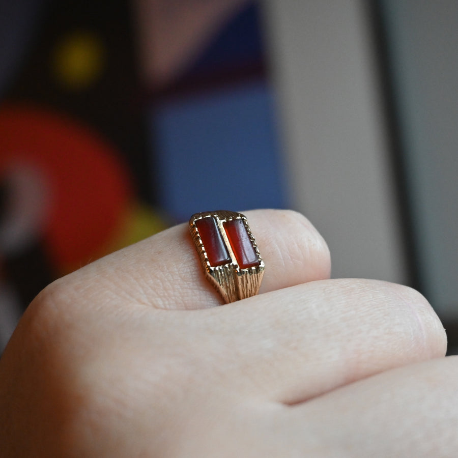 9ct Gold Vintage Carnelian Ring – PI London