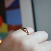 9ct Gold and Sapphire Eye Ring