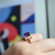 9ct Gold 1960's Amethyst Ring