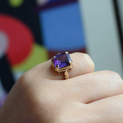 9ct Gold 1960's Amethyst Ring