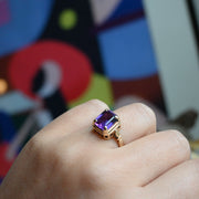 9ct Gold 1960's Amethyst Ring