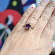 9ct Gold 1960's Amethyst Ring