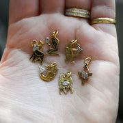 9ct Gold and Diamond Aries Zodiac Pendant