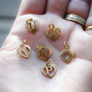 9ct Gold Heart P Letter