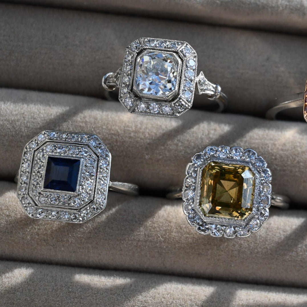 Cushion cut vintage engagement rings hotsell