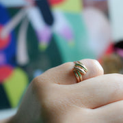 Vintage Puzzle Ring in 9ct Yellow and Rose Gold